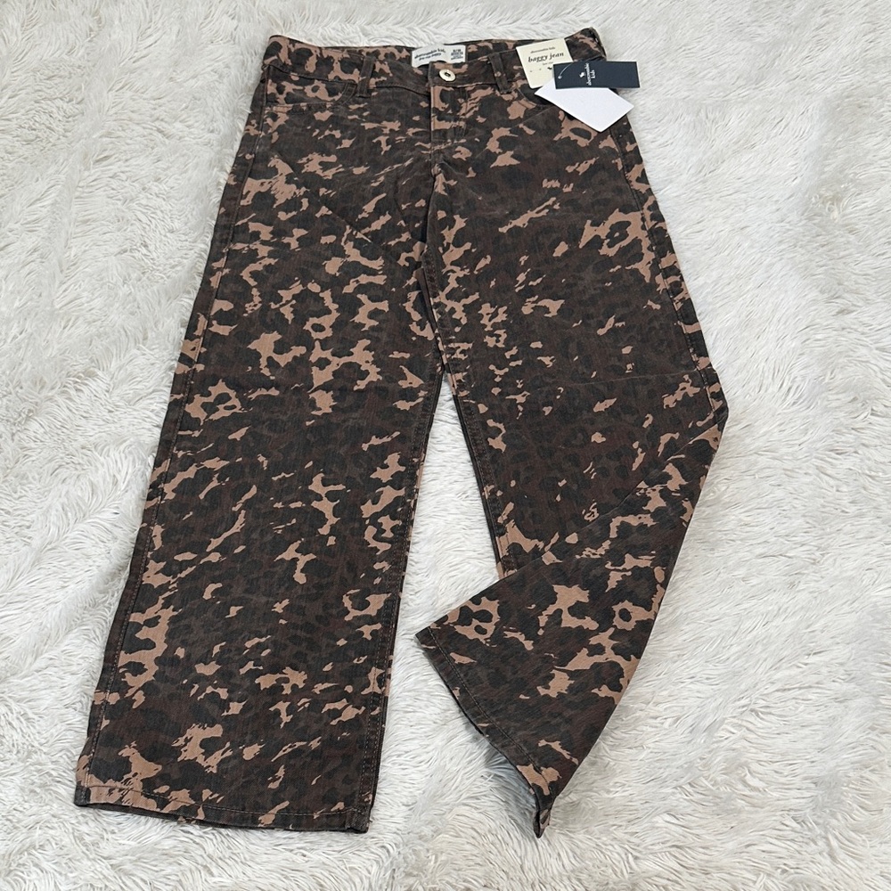 abercrombie kids Brown and Black Camo Print Jeans